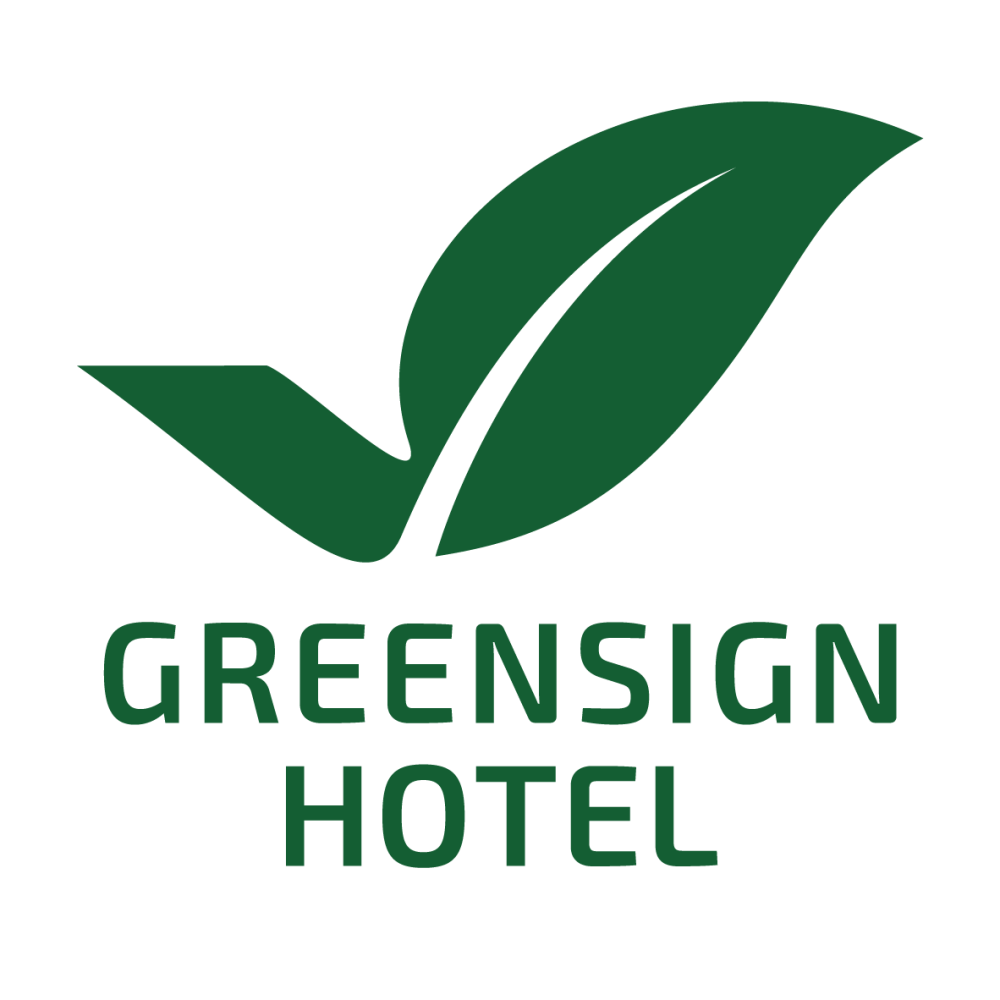Logo of Greensign Hotel, a label for sustainable hotels.