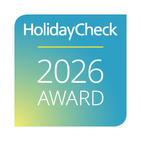Das Logo für HolidayCheck Award 2026.