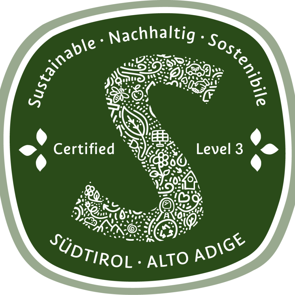 South Tyrol Sustainability Label Level 3 for sustainable tourism businesses.