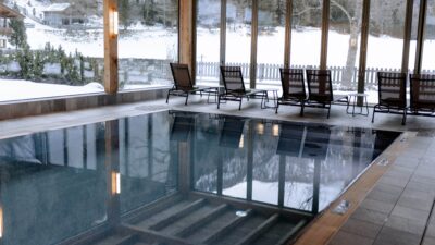 The indoor pool at the wellness hotel Taurerwirt in Kals am Großglockner is marvellous.© Cam Poetry