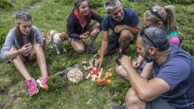Hotel Drumlerhof NaturItalien Suetirol Trentino Alto Adige Pustertal Ahrntal Sand in Taufers Campo Tures Wander- und Wellnesshotel Drumlerhof Speikboden Picknick