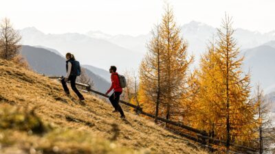 The trees are changing colour, the birds are singing their last songs before heading south - autumn hiking at Lake Reschen is highly recommended.© Federico Modica
