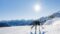 Fun on the slopes in Latemar in South Tyrol under a bright blue sky.© Harald Wisthaler