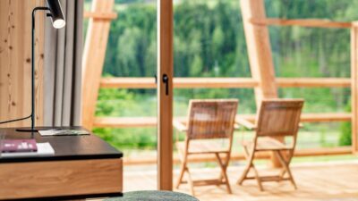 Il design degli interni del Tauber's Bio Vitalhotel, un hotel per escursionisti in Alto Adige, è senza tempo.© Klaus Peterlin