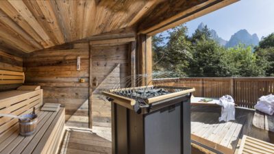 Nella sauna dell'Active Hotel Diana potrete sudare con un magnifico panorama.© Active Hotel Diana