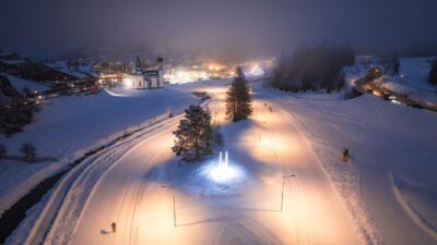 Anche di notte è possibile praticare sci di fondo a Seefeld: informati sugli orari presso il Wanderhotel Leutascherhof.© Region Seefeld