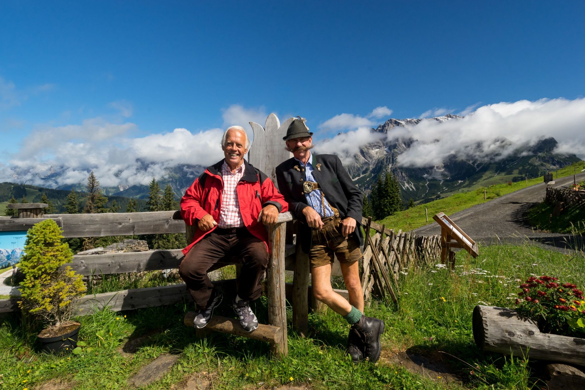 Vor dem Genuss wird kräftig gewandert