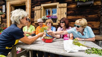 Kräuterwanderung mit Barbara vom Vital-Hotel Postv Kräuterwanderung mit Barbara vom Vital-Hotel Postv