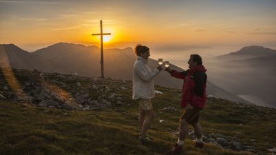 Italien Suedtirol Trentino Alto Adige Ulten Tal Ulten Val d'Ultimo St. Nikolaus Erlebnishotel Waltershof Sonnenaugang am Mutegg 2625 Meter Italien Suedtirol Trentino Alto Adige Ulten Tal Ulten Val d'Ultimo St. Nikolaus Erlebnishotel Waltershof Sonnenaugang am Mutegg 2625 Meter