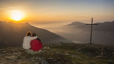 Italien Suedtirol Trentino Alto Adige Ulten Tal Ulten Val d'Ultimo St. Nikolaus Erlebnishotel Waltershof Sonnenaugang am Mutegg 2625 Meter Italien Suedtirol Trentino Alto Adige Ulten Tal Ulten Val d'Ultimo St. Nikolaus Erlebnishotel Waltershof Sonnenaugang am Mutegg 2625 Meter