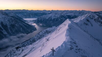 Skitour auf die Seebergspitze im Winter mit dem Wanderhotel Kristall als Homebase.© TVB Achensee
