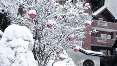 Die verschneite Landschaft rund um das Wanderhotel Tonzhaus im Schnalstal gleicht einem Winterwunderland.© Daniela Brugger