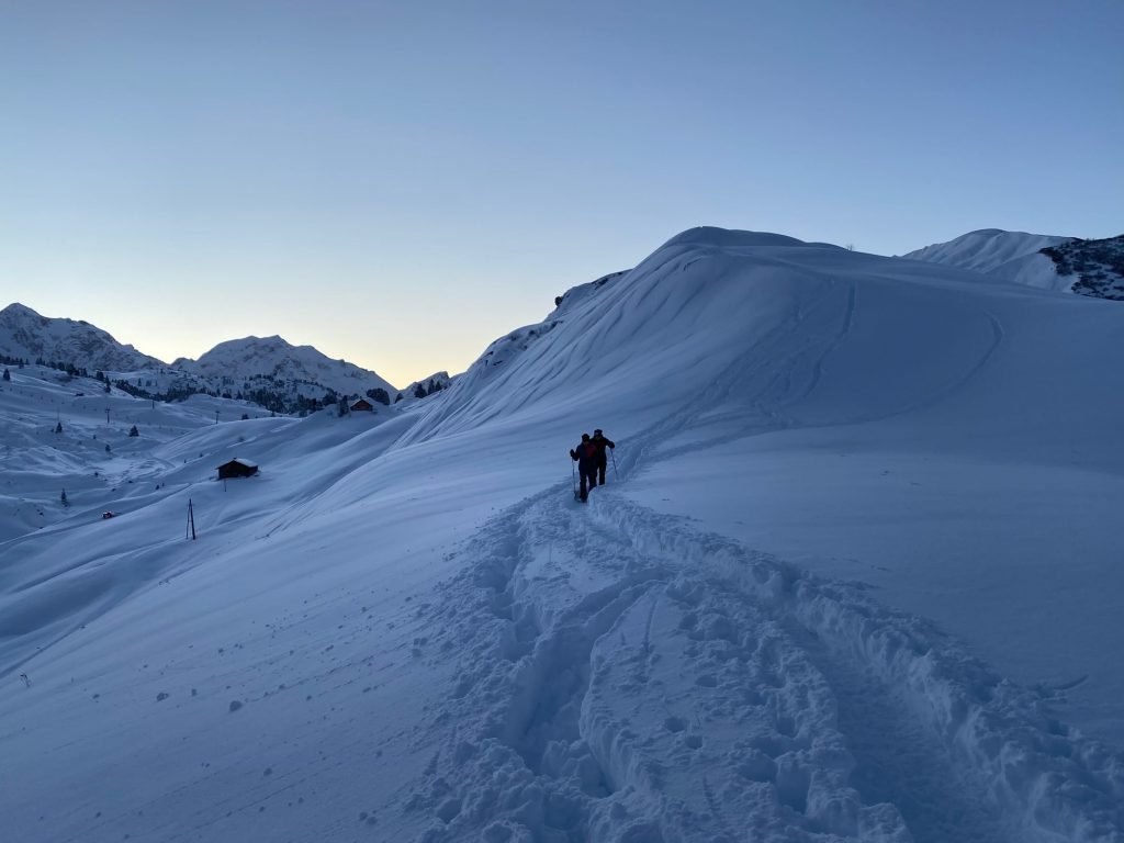 Jägeralpe Fackelwanderung Schneeschuhwanderung Winter