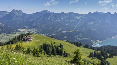 Lumberger Hof Blick vom NeunerköpfleBlick vom Neunerköpfle ins Tannheimer Tal