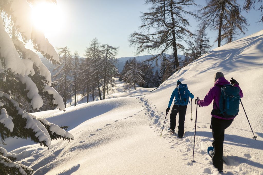 Schneeschuhwandern in den Alpen