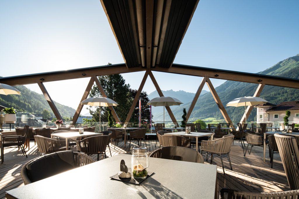 Terrasse vom Wanderhotel Gassner