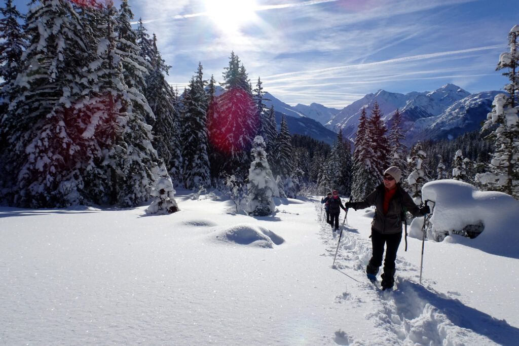 Schneeschuhwanderer