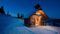Alte Holzhütte im Schnee mit warmem Licht am Katschberger Adventweg(c) Tourismusregion-Katschberg-Fotograf-Gerald-Ramsbacher