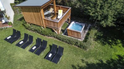 Gemütliche und entspannte Stunden verspricht der feine Garten des Active Hotel Diana in Seis am Schlern.