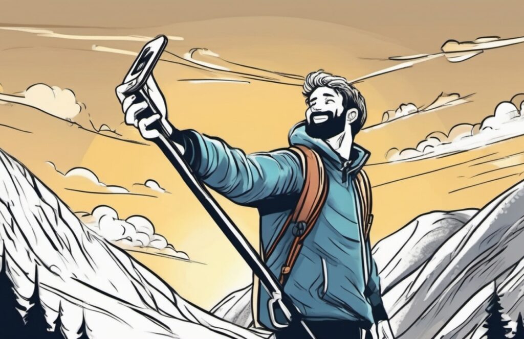 Der Selfie-Jäger als einer der nervigsten Wandertypen beim Wanderurlaub in Österreich