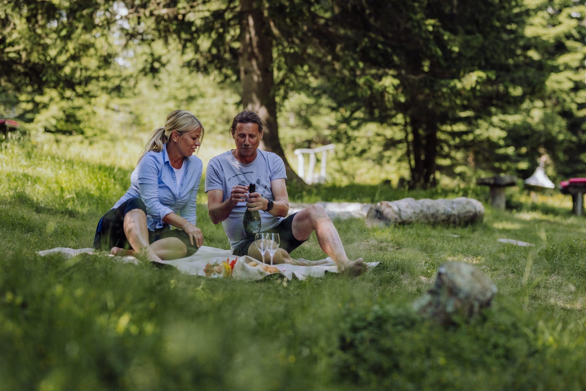 Picknick auf der Kuschalalm vom Wanderhotel Das Katschberg in Kärnten, Österreich