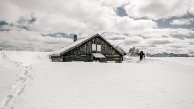Hütte beim Winterwandern in Südtirol; Wanderhotel Leitlhof